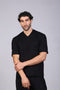 BASIC TEE V NECKLINE — MENS BLACK