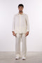 THE CLASSIC LINEN LONG SLEEVE SET — MENS OFF WHITE