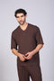 ON CALL TOP HALF SLEEVES — MENS BROWN