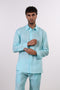 THE CLASSIC LINEN LONG SLEEVE SHIRT — MENS TEAL