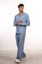 THE LINEN BLEND SET — MENS BLUE