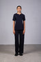 ALIGN SHIRT HALF SLEEVES SET — WOMENS NAVY