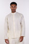 THE LINEN BUTTON-UP SHIRT — MENS OFF WHITE