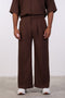 THE DOUBLE-PLEAT LINEN BLEND PANTS — MENS BROWN