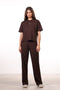 THE TRAVEL WEAR SHIRT SET — WOMENS BROWN