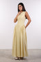 PANELLED MAXI DRESS SLEEVELESS — WOMENS YELLOW