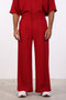 THE DOUBLE-PLEAT LINEN BLEND PANTS — MENS RED