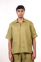 THE SIGNATURE LINEN SHIRT — MENS MOSS GREEN
