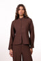 THE JAPANESE LINEN BLEND SHIRT — WOMENS BROWN