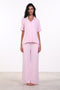 PYJAMA HALF SLEEVES SET — WOMENS PINK