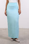 PENCIL LINEN SKIRT — WOMENS TEAL
