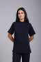 SHARK SHIRT HALF SLEEVES — WOMENS NAVY