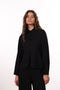 THE JAPANESE LINEN BLEND SHIRT — WOMEN BLACK