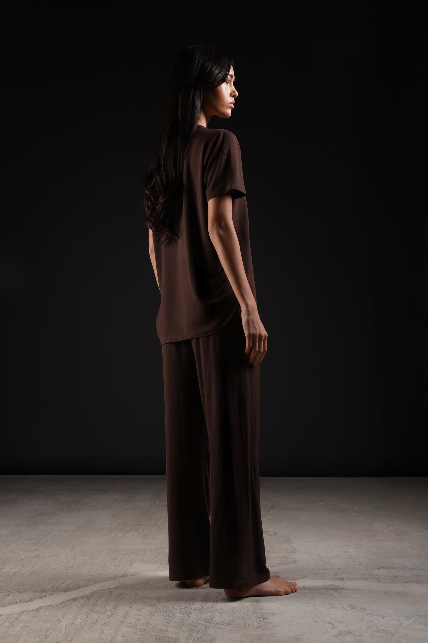 ON CALL TOP HALF SLEEVE — IN BROWN