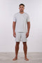 PYJAMA HALF SLEEVES WITH SHORTS SET — MENS CLOUD GREY