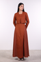 THE CROPPED LINEN COVER-UP — WOMENS BURNT ORANGE