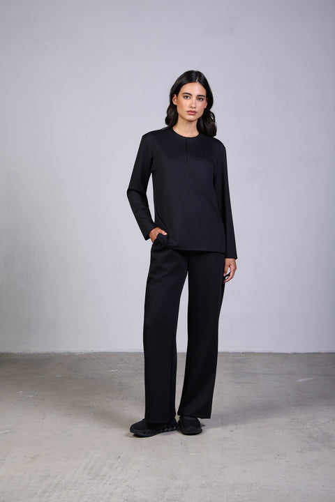 FLEX SHIRT FULL SLEEVES — WOMENS BLACK