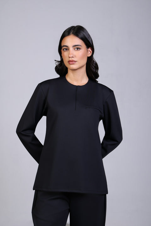FLEX SHIRT FULL SLEEVES — WOMENS BLACK