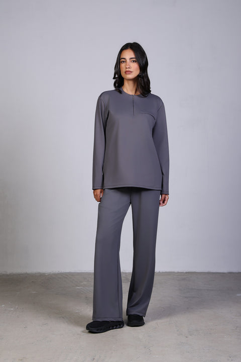 FLEX SHIRT FULL SLEEVES — WOMENS GREY