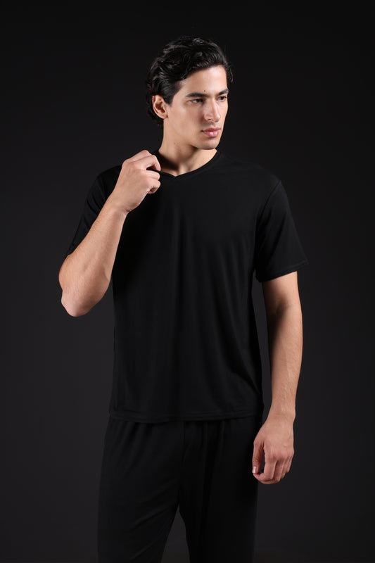 ON CALL TOP HALF SLEEVE — IN BLACK