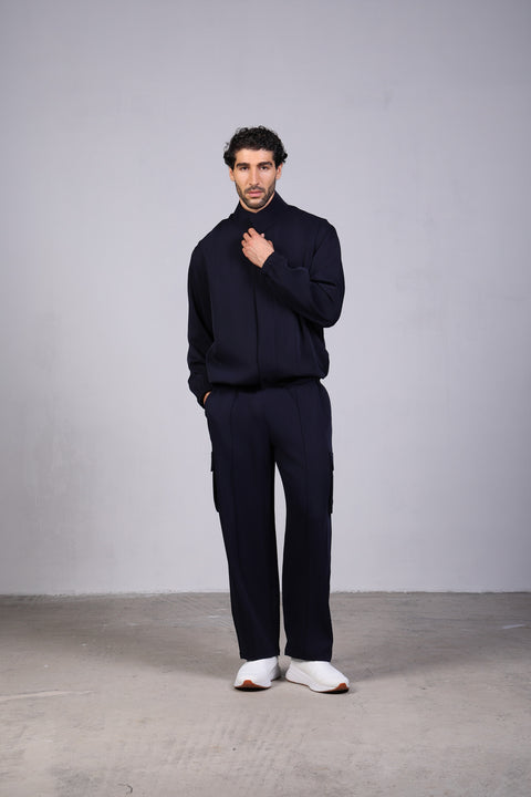 SOLID JACKET ELASTIC — MENS NAVY