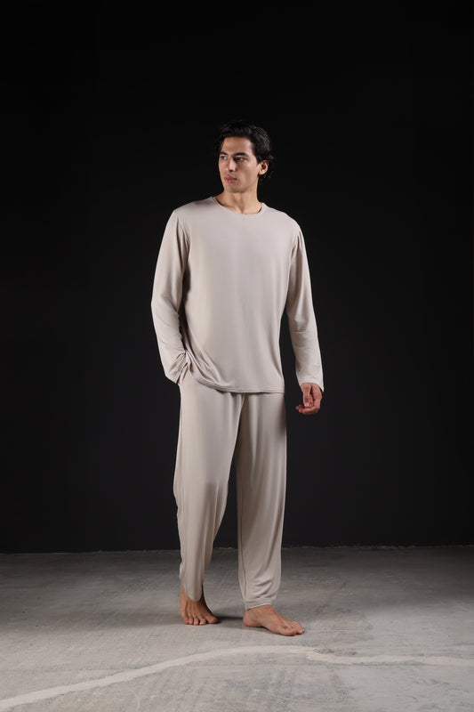 ON CALL TOP FULL SLEEVE — IN TAUPE