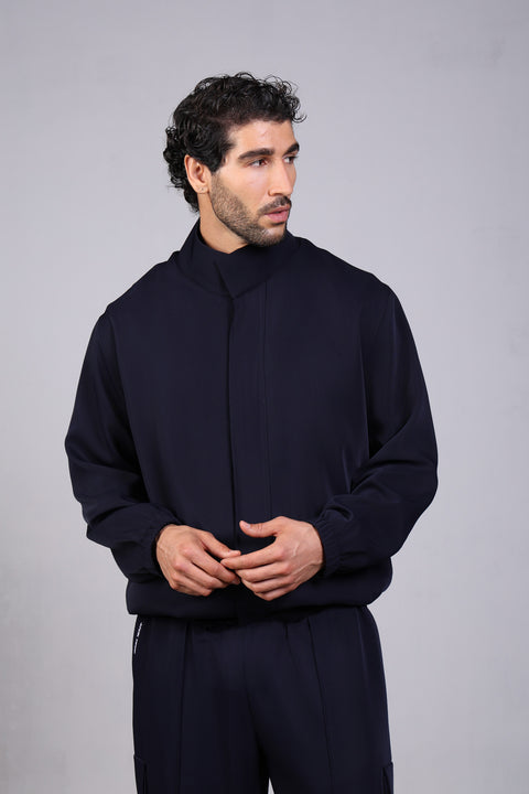 SOLID JACKET ELASTIC — MENS NAVY