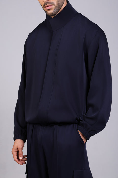 SOLID JACKET ELASTIC — MENS NAVY