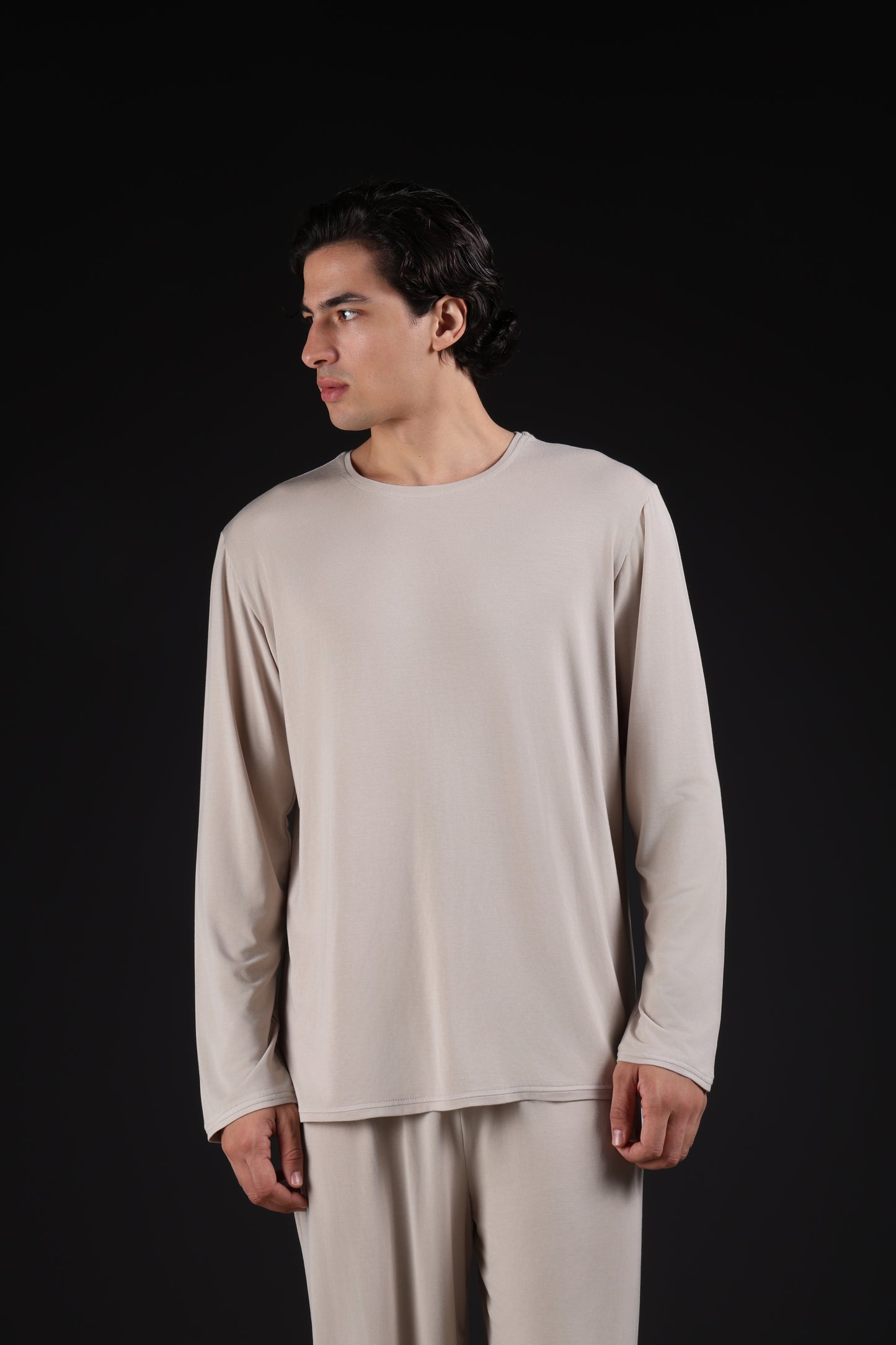 ON CALL TOP FULL SLEEVE — IN TAUPE