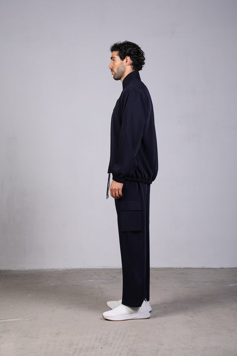 SOLID JACKET ELASTIC — MENS NAVY
