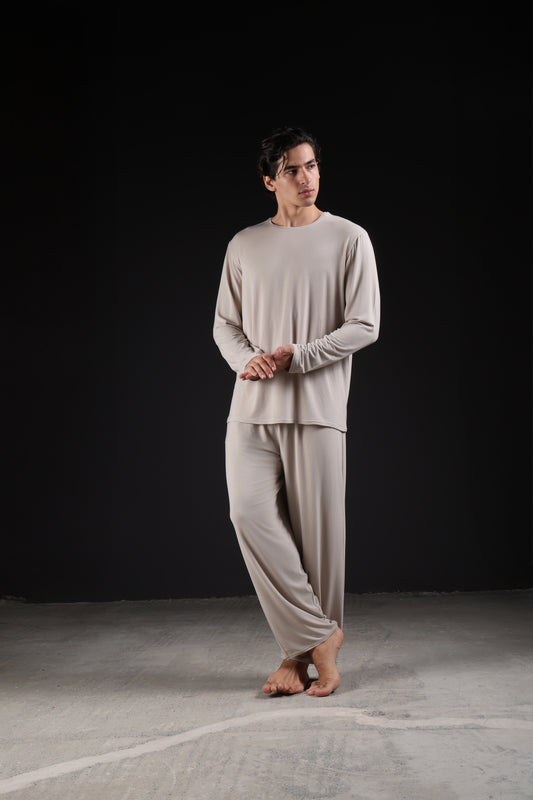 ON CALL TOP FULL SLEEVE — IN TAUPE