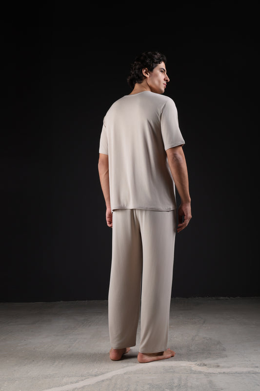 ON CALL TOP HALF SLEEVE — IN TAUPE