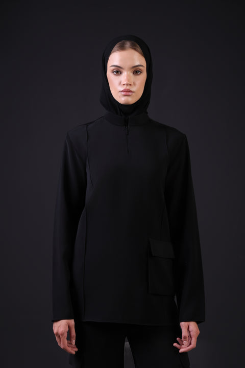 CORE SHIRT FULL SLEEVES — WOMENS BLACK