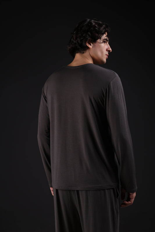 ON CALL TOP FULL SLEEVE — IN GREY