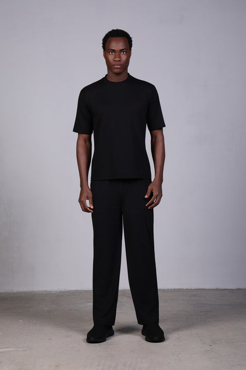 BASIC TEE ROUND NECKLINE — MENS BLACK