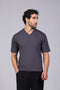 BASIC TEE V NECKLINE — MENS GREY