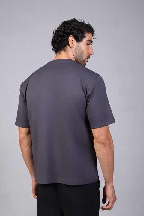 BASIC TEE ROUND NECKLINE — MENS GREY