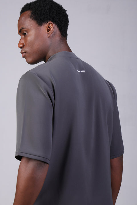 SHARK SHIRT HALF SLEEVES SET — MENS GREY