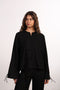 THE ISLAND LINEN BLEND SHIRT  — WOMENS BLACK