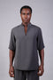 SHARK SHIRT HALF SLEEVES — MENS GREY