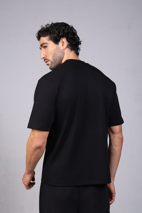 BASIC TEE V NECKLINE — MENS BLACK