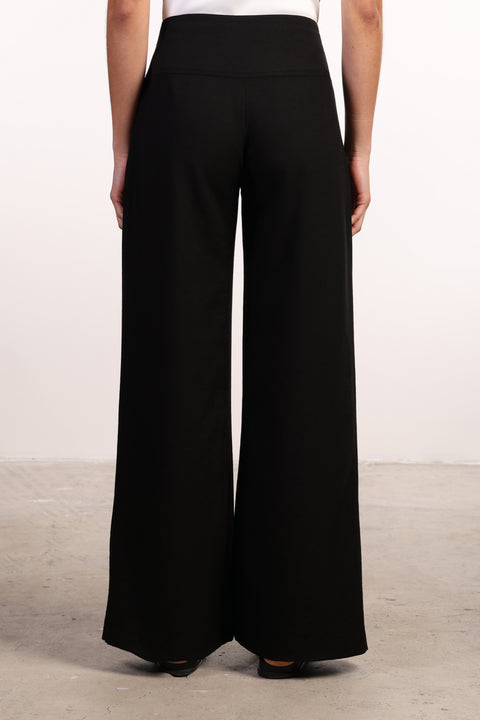 THE ISLAND LINEN BLEND PANTS — WOMENS BLACK