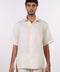THE CLASSIC LINEN SHORT SLEEVES SHIRT — MENS CREME