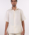 THE CLASSIC LINEN HALF SLEEVES SHIRT — MENS OFF WHITE