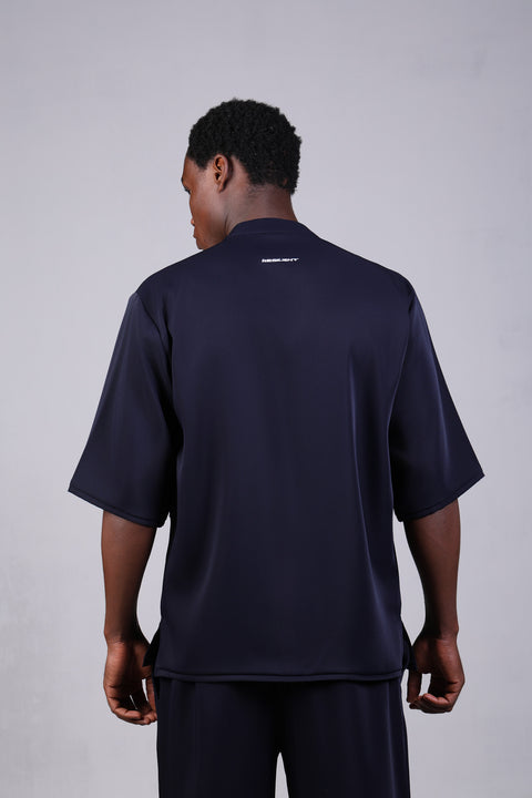 SHARK SHIRT HALF SLEEVES — MENS NAVY