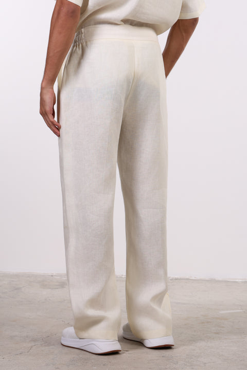 THE CLASSIC LINEN PANTS  — MENS CREME