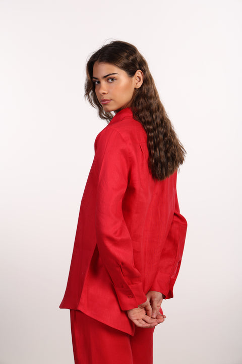 THE CLASSIC LINEN SET  — WOMENS RED
