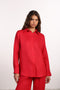 THE CLASSIC LINEN SHIRT  — WOMENS RED