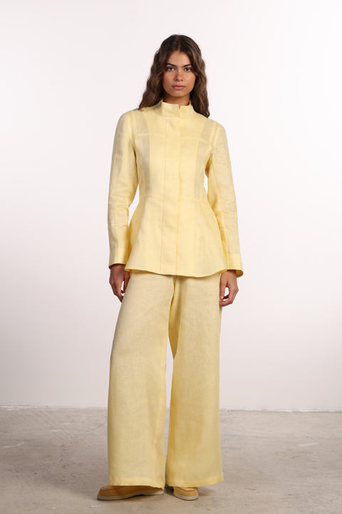 THE SIGNATURE LINEN SET — WOMENS YELLOW