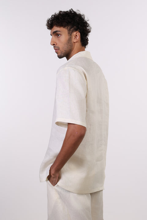 THE SIGNATURE LINEN SET — MENS OFF WHITE